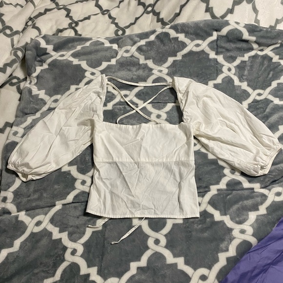 Reformation celia top SZ 2 white backless tie xs - Picture 5 of 6